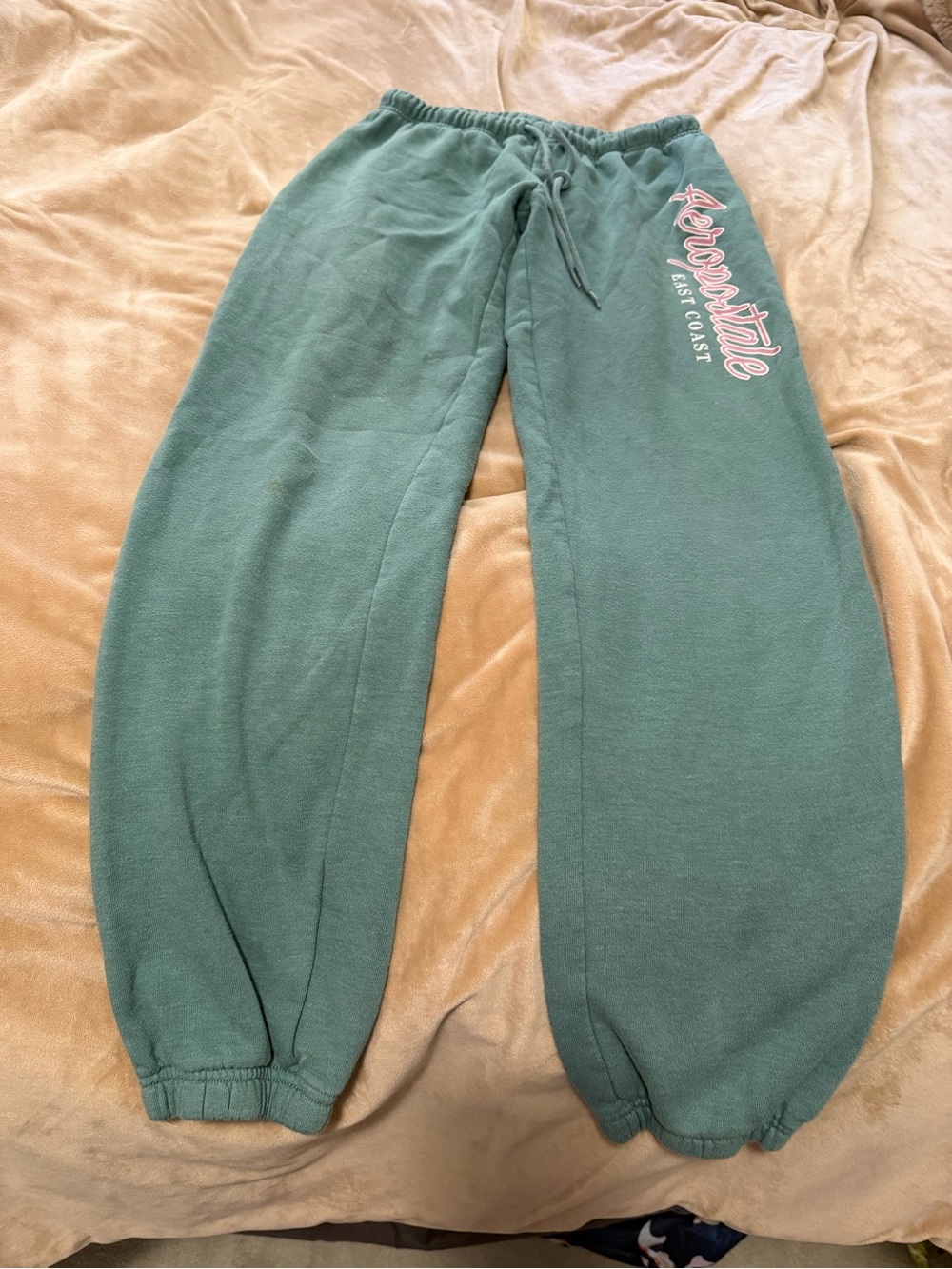 Aeropostale Teal Green Fleece Joggers Women’s Small